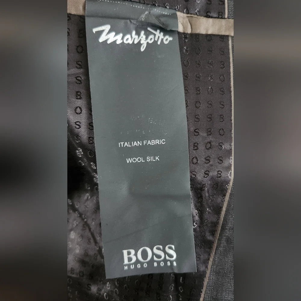 BOSS Hugo Boss Marzotto‎ Italian Fabric Wool Silk Slim Fit Blazer